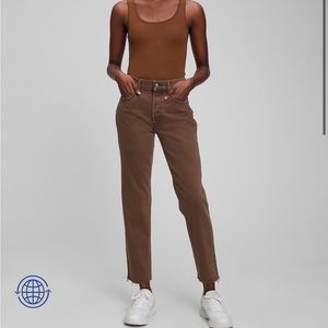 GAP High Rise Cheeky Straight Jeans with Washwell